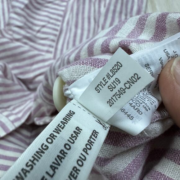 NWT Madewell Stripe Play Button Back Linen Blend Shift Preppy Pockets Dress M - Picture 15 of 15
